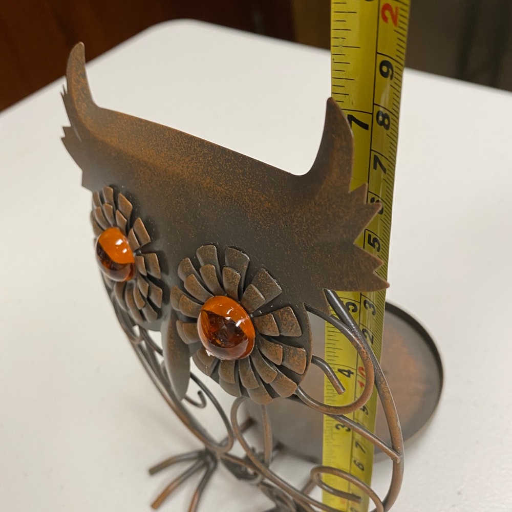 Home Interiors retired Wise Owl Metal Candleholder - Picture 8 of 9